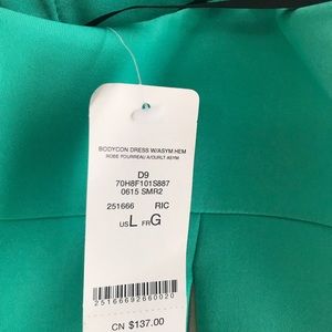Bodycon dress w/Asym hem by Bebe , never worn